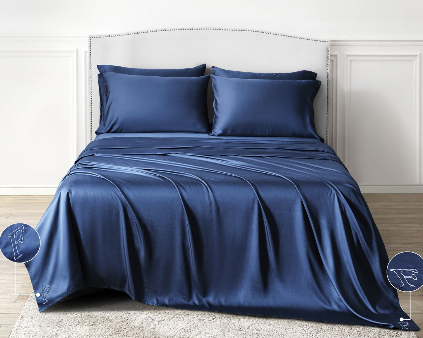 F-FULL Navy Blue Sheets